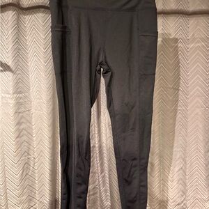 Sleek Black Kids Leggings with Pockets